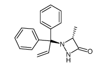 1-(1,1-diphenylprop-2-en-1-yl)-4-methyl-1,2-diazetidin-3-one结构式