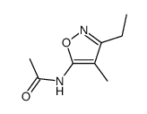 Isoxazole, 5-acetamido-3-ethyl-4-methyl- (6CI)结构式