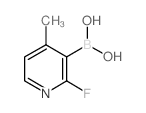 (2-氟-4-甲基吡啶-3-基)硼酸结构式