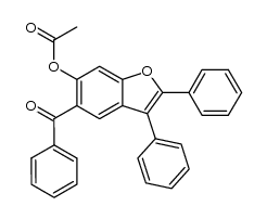 (6-acetoxy-2,3-diphenyl-benzofuran-5-yl)-phenyl ketone Structure