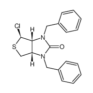 (+/-)-(3aα,4α,6aα)-4-Chlorotetrahydro-1,3-bis(phenylmethyl)-1H-thieno(3,4-d)imidazol-2(3H)-one Structure