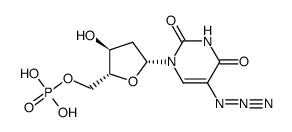 5-azido-2'-deoxyuridine-5'-monophosphate Structure