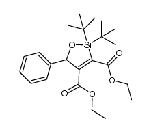 diethyl 2,2-di-tert-butyl-5-phenyl-2,5-dihydro-1,2-oxasilole-3,4-dicarboxylate Structure