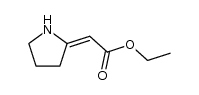 ethyl 2-(pyrrolidin-2-ylidene)acetate结构式