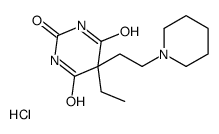 5-ethyl-5-(2-piperidin-1-ium-1-ylethyl)-1,3-diazinane-2,4,6-trione,chloride Structure