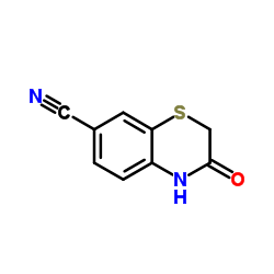 3-Oxo-3,4-dihydro-2H-1,4-benzothiazine-7-carbonitrile结构式