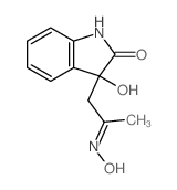 2H-Indol-2-one,1,3-dihydro-3-hydroxy-3-[2-(hydroxyimino)propyl]-结构式