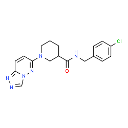 N-(4-chlorobenzyl)-1-([1,2,4]triazolo[4,3-b]pyridazin-6-yl)piperidine-3-carboxamide structure