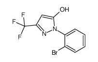 1-(2-Bromophenyl)-3-(trifluoromethyl)-1H-pyrazol-5-ol结构式