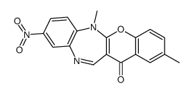 2,6-dimethyl-9-nitrochromeno[2,3-b][1,5]benzodiazepin-13-one Structure