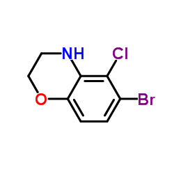 6-bromo-5-chloro-3,4-dihydro-2H-benzo[b][1,4]oxazine structure