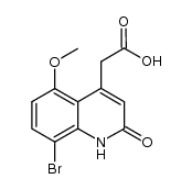 2-(8-bromo-5-methoxy-2-oxo-1,2-dihydroquinolin-4-yl)acetic acid Structure