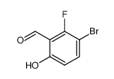 3-bromo-2-fluoro-6-hydroxybenzaldehyde结构式