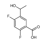 2,4-Difluoro-5-(1-hydroxyethyl)benzoic acid Structure