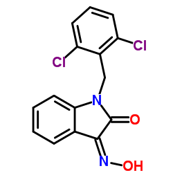 1-(2,6-DICHLOROBENZYL)-1H-INDOLE-2,3-DIONE 3-OXIME结构式