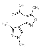 3-(1,3-dimethyl-1H-pyrazol-4-yl)-5-methylisoxazole-4-carboxylic acid picture