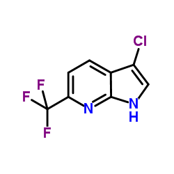 3-Chloro-6-(trifluoromethyl)-1H-pyrrolo[2,3-b]pyridine结构式