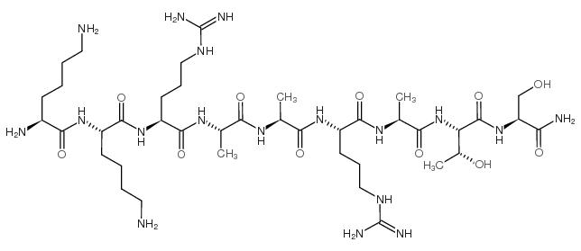 LYS-LYS-ARG-ALA-ALA-ARG-ALA-THR-SER-NH2 Structure