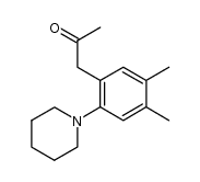 4,5-dimethyl-2-(N-piperidino)benzyl methyl ketone结构式