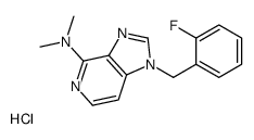 1-[(2-fluorophenyl)methyl]-N,N-dimethylimidazo[4,5-c]pyridin-4-amine,hydrochloride结构式