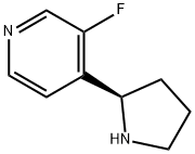 (R)-3-氟-4-(吡咯烷-2-基)吡啶结构式
