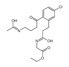 ethyl 2-[3-[2-(4-acetamidobutanoyl)-5-chlorophenyl]propanoylamino]acetate结构式