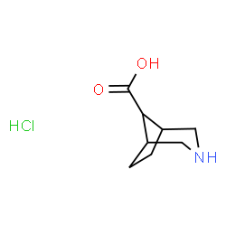 3-azabicyclo[3.2.1]octane-8-carboxylic acid hydrochloride structure