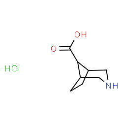 3-azabicyclo[3.2.1]octane-8-carboxylic acid hydrochloride Structure