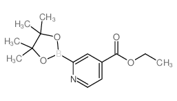 2-(4,4,5,5-四甲基-1,3,2-二噁硼烷-2-基)异烟酸乙酯结构式