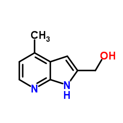 (4-Methyl-1H-pyrrolo[2,3-b]pyridin-2-yl)methanol结构式