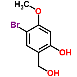 4-Bromo-2-(hydroxymethyl)-5-methoxyphenol Structure
