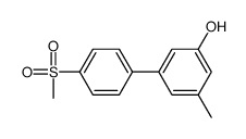 3-methyl-5-(4-methylsulfonylphenyl)phenol结构式