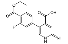 2-amino-5-(4-ethoxycarbonyl-3-fluorophenyl)pyridine-4-carboxylic acid结构式