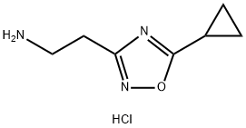 2-(5-cyclopropyl-1,2,4-oxadiazol-3-yl)ethan-1-amine hydrochloride Structure