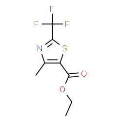 Ethyl 4-methyl-2-(trifluoromethyl)-1,3-thiazole-5-carboxylate structure