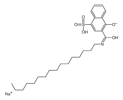 sodium 3-[(hexadecylamino)carbonyl]-4-hydroxynaphthalene-1-sulphonate结构式