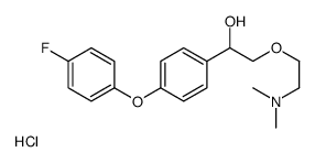 alpha-((2-(Dimethylamino)ethoxy)methyl)-4-(4-fluorophenoxy)benzenemeth anol hydrochloride结构式