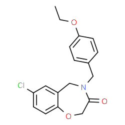 7-Chloro-4-(4-ethoxybenzyl)-4,5-dihydrobenzo[f][1,4]oxazepin-3(2H)-one Structure