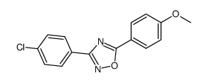 3-(p-chlorophenyl)-5-(β-amino-p-methoxylphenyl)-1,2,4-oxadiazole结构式