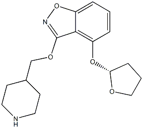 (R)-3-(piperidin-4-ylmethoxy)-4-(tetrahydrofuran-2-yloxy)benzo[d]isoxazole结构式