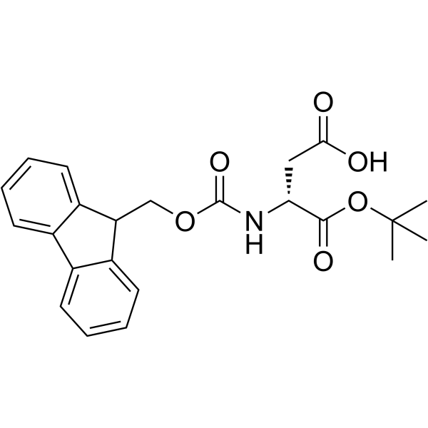 Fmoc-D-天冬氨酸-1-叔丁酯结构式