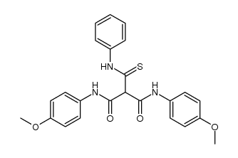 2-Anilinothiocarbonyl-malonsaeure-di-[4-methoxy-phenylamid] Structure