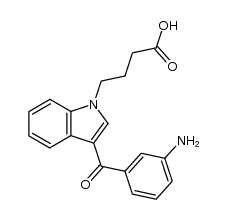 4-[3-(3-aminobenzoyl)-1H-indol-1-yl]butyric acid结构式