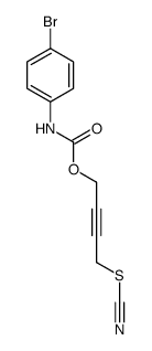 N-(p-Bromophenyl)carbamic acid 4-thiocyanato-2-butynyl ester结构式