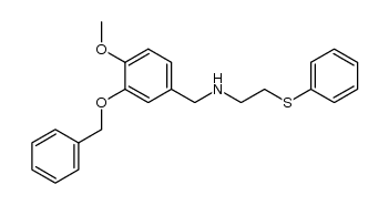 N-(3-(benzyloxy)-4-methoxybenzyl)-2-(phenylthio)ethanamine结构式