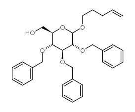 pent-4-enyl-2,3,4-tri-o-benzyl-d-gluco pyranoside结构式