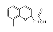 2-hydroxy-8-methylchromene-2-carboxylic acid Structure