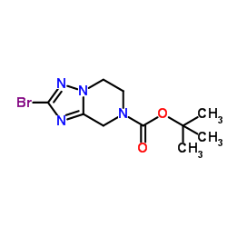 2-Methyl-2-propanyl 2-bromo-5,6-dihydro[1,2,4]triazolo[1,5-a]pyrazine-7(8H)-carboxylate Structure