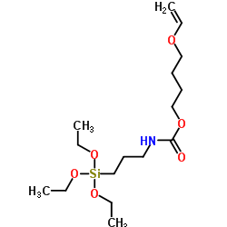 O-(乙烯氧基丁基)-N-(三乙氧基硅基丙基)脲烷结构式