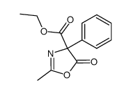 4-Oxazolecarboxylic acid,4,5-dihydro-2-methyl-5-oxo-4-phenyl-,ethyl ester Structure